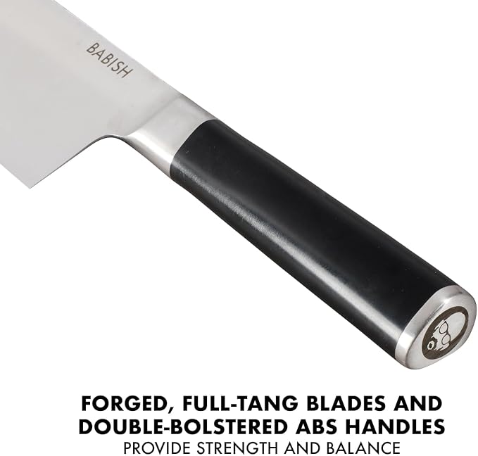 Babish 14-Piece Full Tang Forged Kitchen Knife Set – High-Carbon 1.4116 German - Image 6