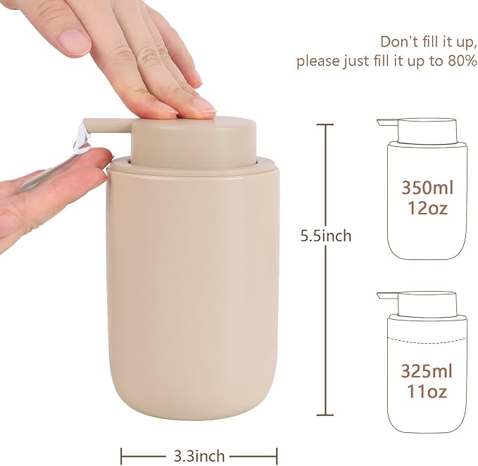 BosilunLife Khaki Soap Dispenser Set - Image 3