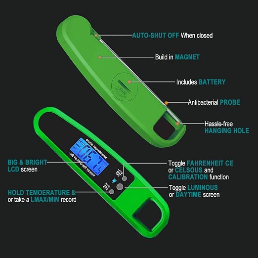 Instant Read Meat Thermometer for Kitchen Cooking, Ultra Fast Precise - Image 6