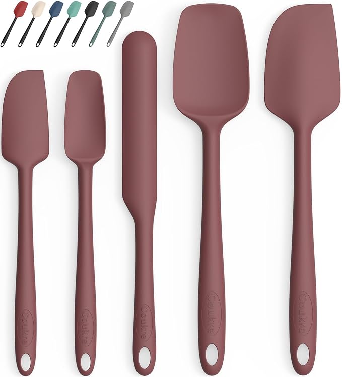 Coukre Silicone Spatula Set of 5, High Temperature Resistant, Food Grade by Coukre