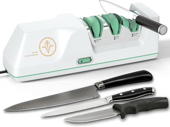 Electric Knife Sharpener with Replaceable Sharpening Head Easy to Change - Image 9