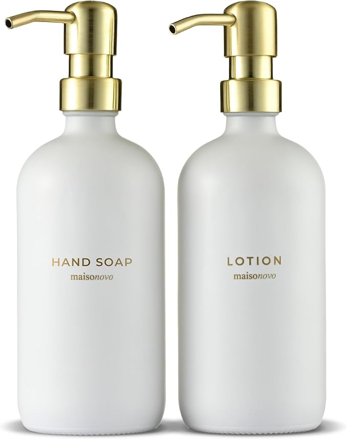 MaisoNovo Soap Dispenser 2-Piece Set | 16.9oz Clear Bottles by MaisoNovo-TheArtofSustainableLiving