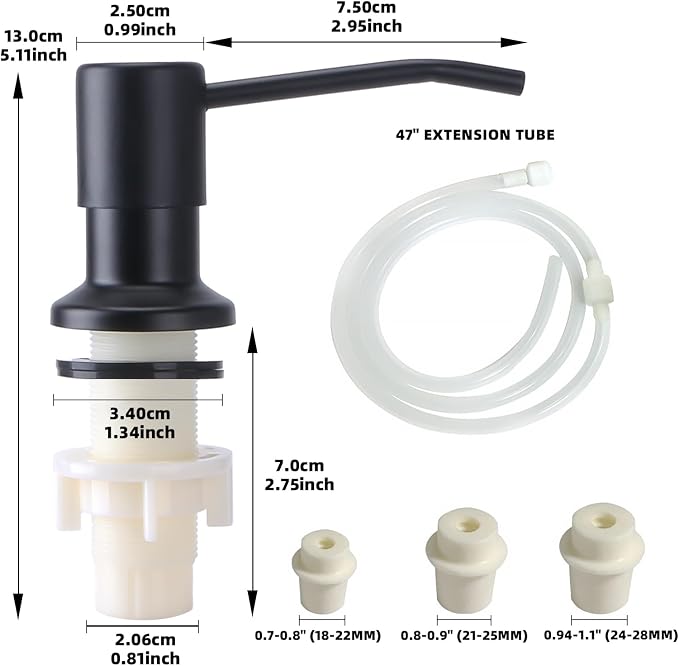 Soap Dispenser for Kitchen Sink, Built in Sink Soap Dispenser, Countertop Soap - Image 6