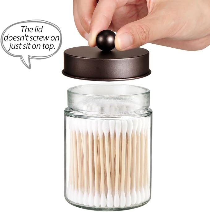 Apothecary Jar Canisters Bathroom Vanity Organizer - Image 3