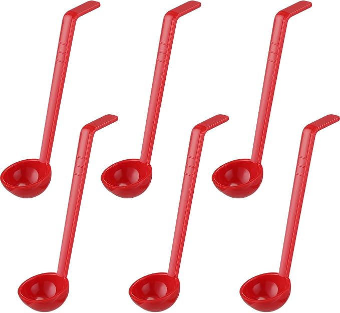 Tioncy 6 Pcs 1 Oz Small Ladle for Serving Sauce 8.07 Inches Plastic Mini Ladles by Tioncy