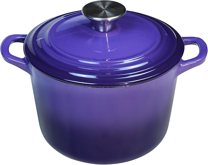 Flavehc Dutch Oven Pot with Lid 2.8 qt Cast Iron Dutch Oven by FLAVEHC