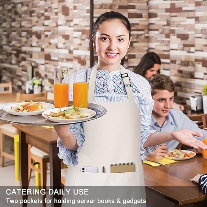 Jubatus 2 Pack 100% Cotton Aprons - Image 5