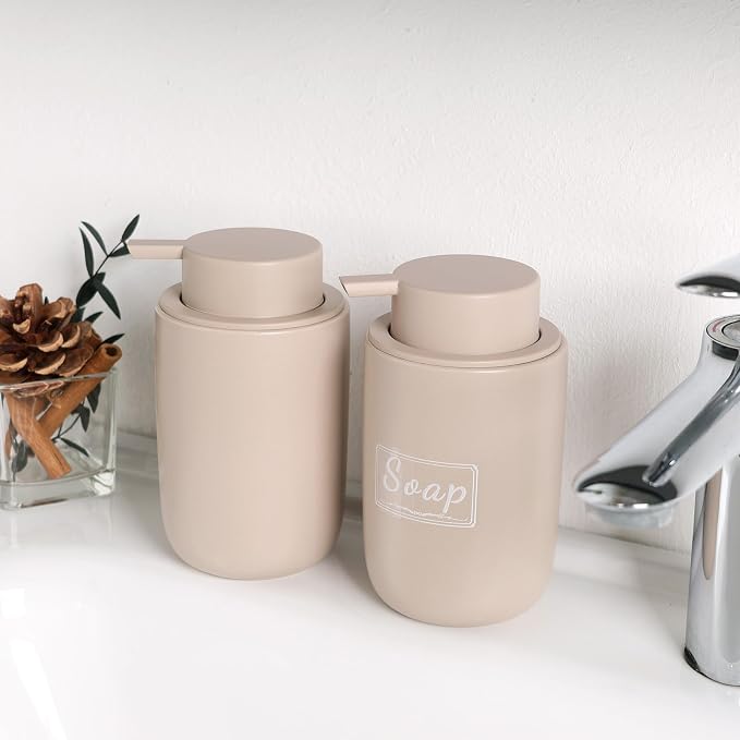BosilunLife Khaki Soap Dispenser Set - Image 5