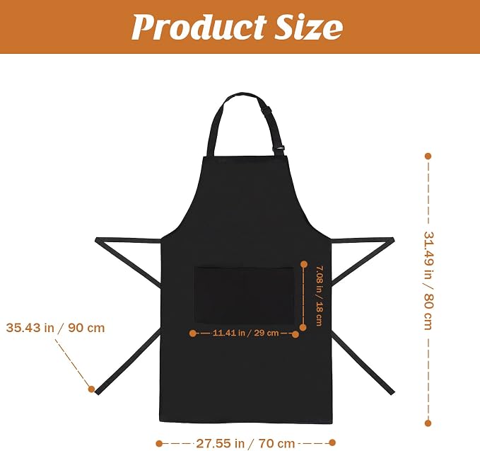 4 Pack Adjustable Apron, Machine Washable Apron Perfact - Image 2