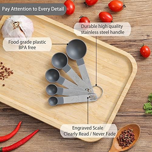 Measuring Cups and Spoons Set of Huygens Kitchen Gadgets 10 Pieces