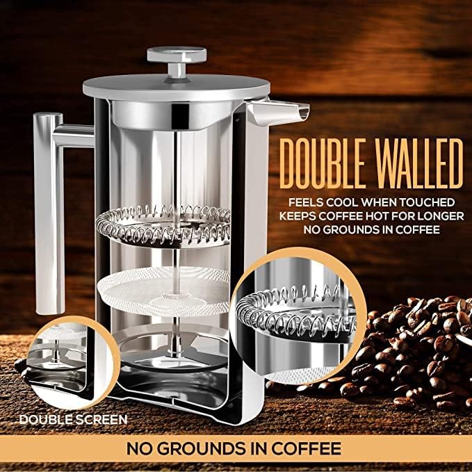 Utopia Kitchen 50 Oz Stainless Steel French Press