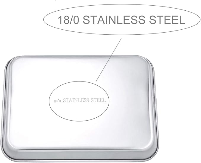 P&P CHEF 9 Inch Baking Cookie Sheet, Oven Pan Tray Stainless Steel Sheet Pan - Image 7