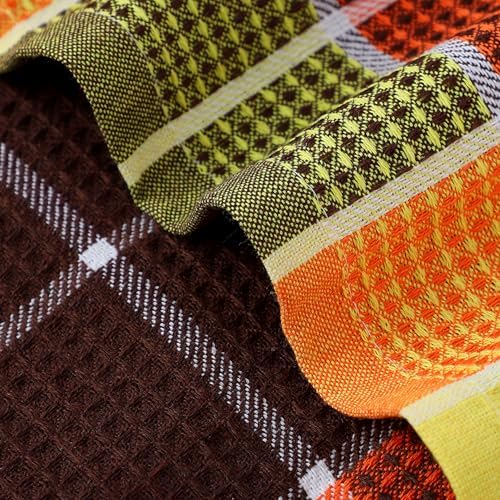 Bright Large Kitchen Towels, 4-Pack, 16 Inch x 26 Inch Buffalo Check