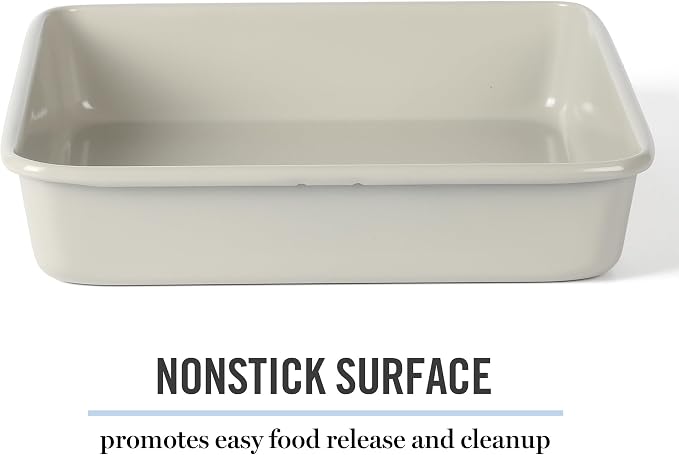 Martha Stewart Gallen 9 Inch Square Nonstick Carbon Steel Cake Pan – Cool Grey - Image 3