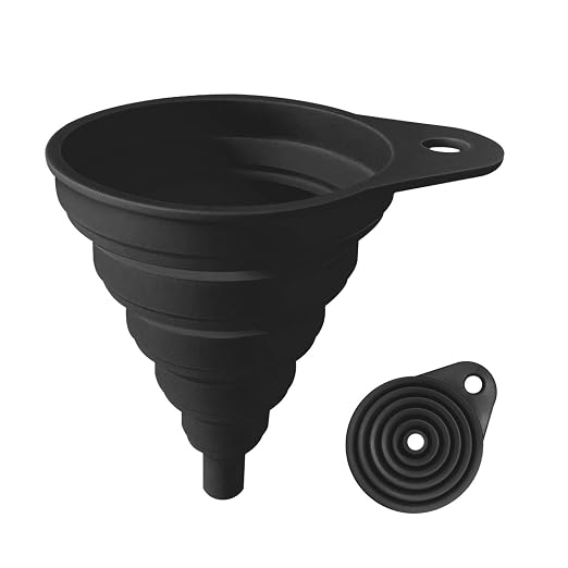 Funnels for Kitchen Use, Food Grade Silicone Collapsible Kitchen Funnel by ANNIOCA