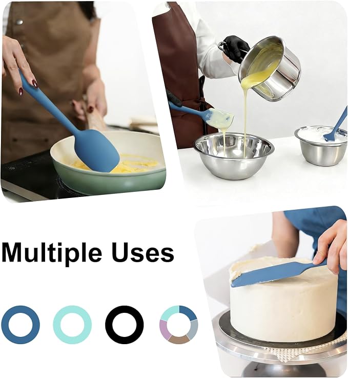 Redfly Silicone Spatula Set, 5 Piece Food Grade Silicone Cooking Utensils Set - Image 7