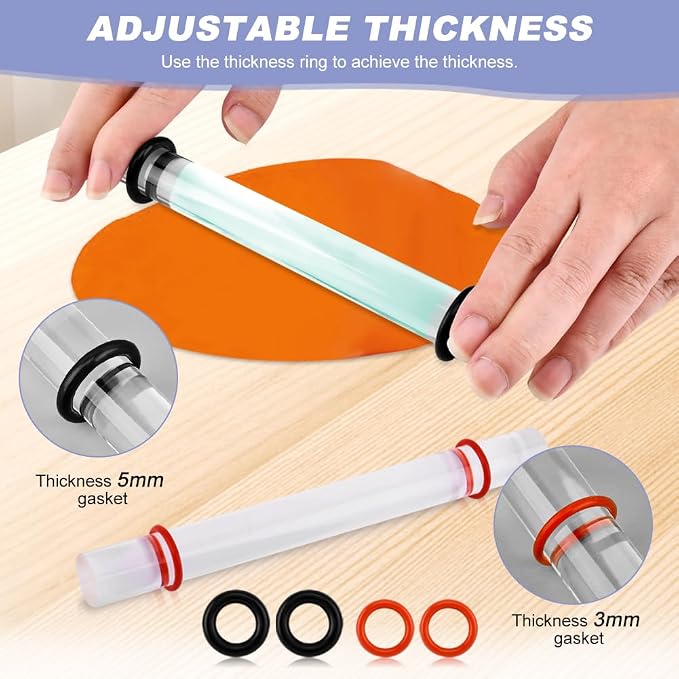 Polymer Clay Tools, Air Dry Clay Tools Clear Slab Roller Supplies Art Craft DIY - Image 3