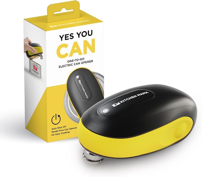 Kitchen Mama One-To-Go Electric Can Opener: One Touch, Auto Stop, Smooth Edge by KitchenMama