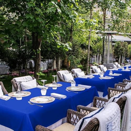 sancua Royal Blue Tablecloths 60x120 Inch for 8 Foot Tables, 6 Pack