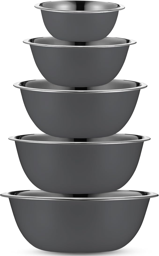 WHYSKO Meal Prep Stainless Steel Mixing Bowls Set, Refrigerator, and Kitchen - Image 2