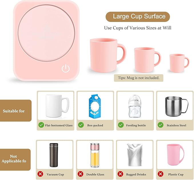 VOBAGA Coffee Mug Warmer for Desk - Image 8