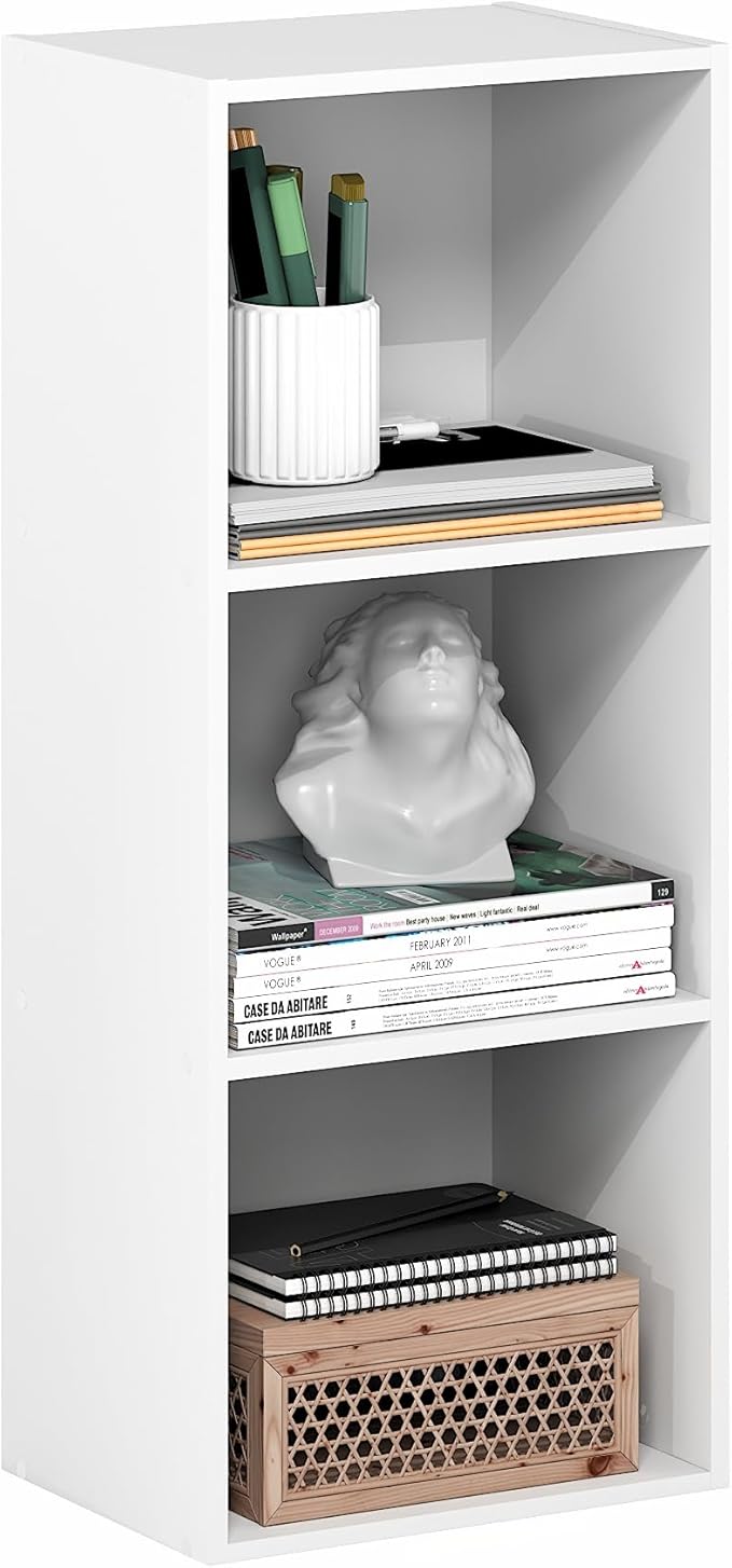Furinno LUDER Book Shelf, 3-Cube Bookshelf, Bookcase - Image 6
