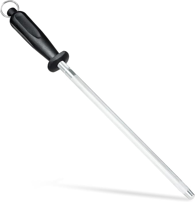 Knife Sharpener Rod, Kitchen Knives Sharpener Carbon Steel Professional Knife by FANERFUN