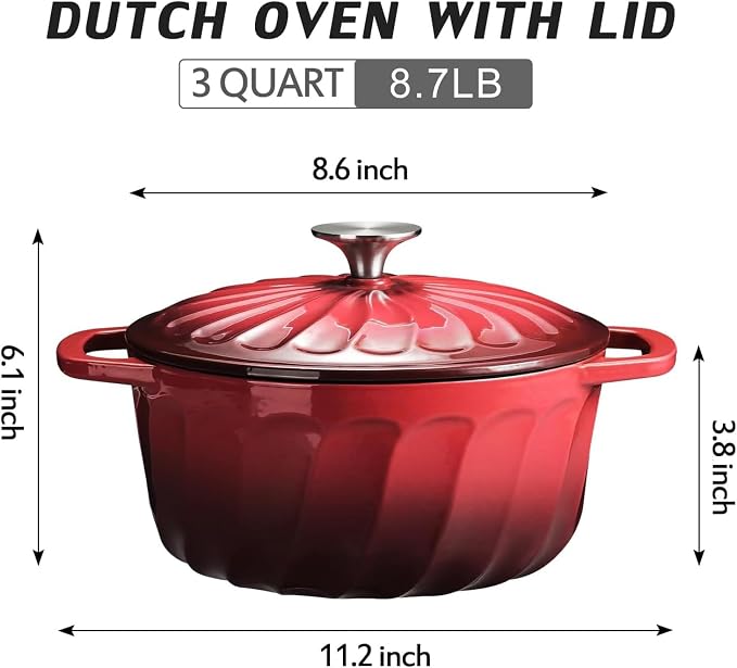 Enameled Cast Iron Dutch Oven Pot - Image 2