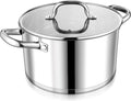 LIANYU 6 QT Stainless Steel Stock Pot, Kitchen Tri-ply Base Cooking Soup Pot by LIANYU