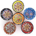 Turkish Ceramic Pinch Bowls Set of 6 – Small Dipping Bowls for