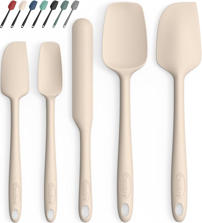 Coukre Silicone Spatula Set of 5, High Temperature Resistant, Food Grade by Coukre