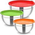 TeamFar Mixing Bowls, Stainless Steel Nesting Salad Bowls by TeamFar