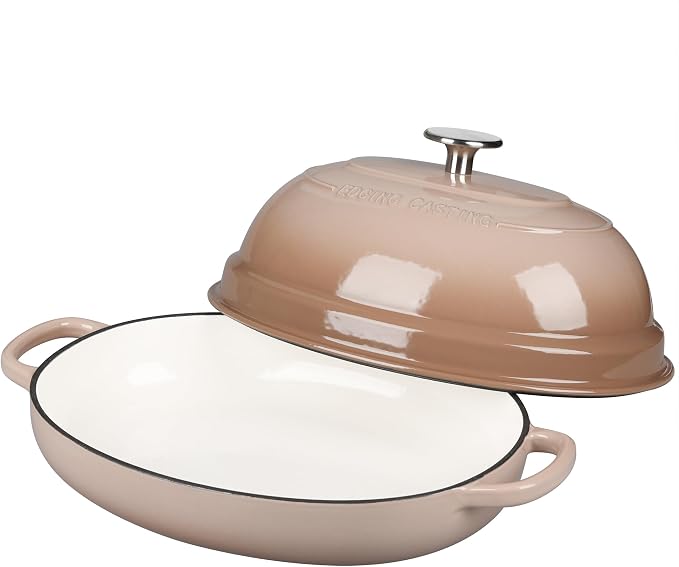 EDGING CASTING Enameled Oval Cast Iron Dutch Oven Pot - Image 5