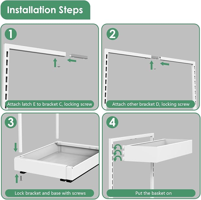 REALINN Under Sink Organizer Pull Out, L-Shaped 2 Tier Cabinet Organizer - Image 7