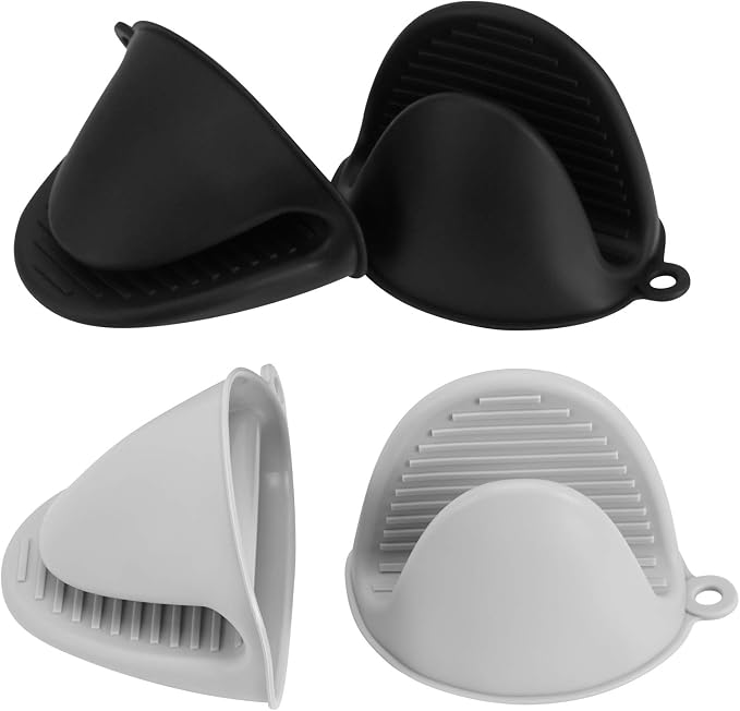 Vaincre 4PCS Silicone Oven Mitts Heat Resistant, Silicone Potholders by Vaincre