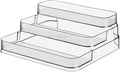 Acrylic Spice Rack, No Assembly Clear 3 Tier Condiment Bottle Shelf Vanity by Zilphoba