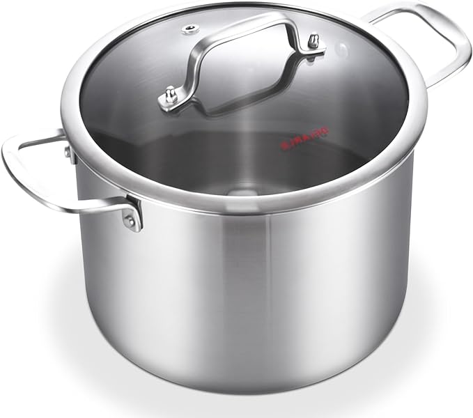 DELARLO Tri-Ply Stainless Steel 6QT Pot by DELARLOCOOKWARE