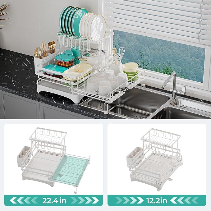 2 Tier Large Dish Drying Rack - Image 4