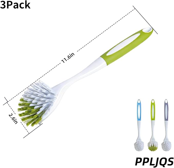 Dish Brush Scrub Brush with Handle - Image 7