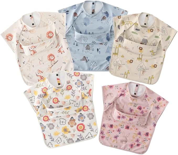 Waterproof Baby Bibs, Infant Toddler Extra Cover Feeding Bib - Image 7