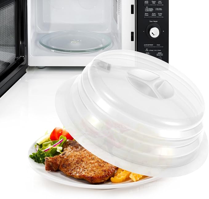 Kichwit Silicone Microwave Plate Cover Collapsible, Dishwasher Safe and BPA Free - Image 2