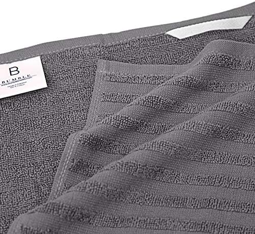Kitchen Towels 6 Pack 100% Cotton, 20"x28" Dish Towels - Grey