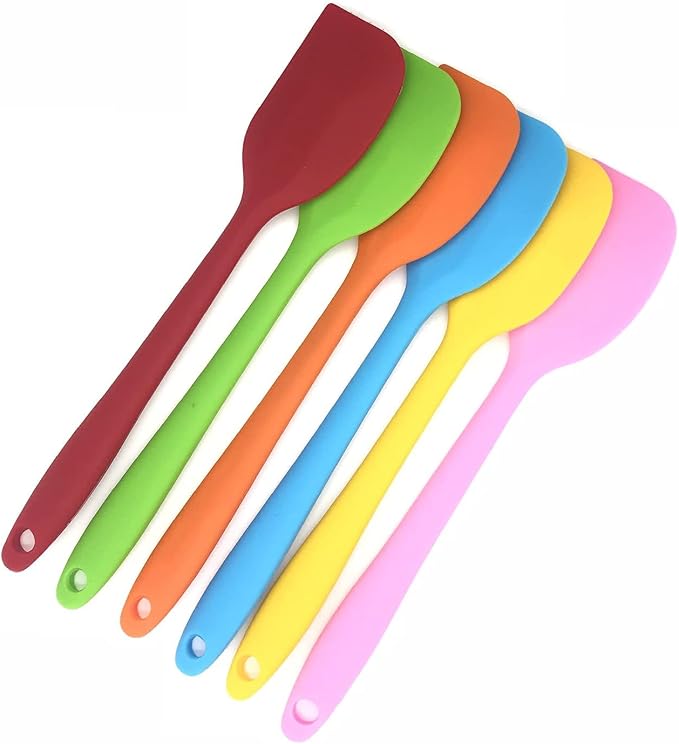 6 Pcs Silicone Spatulas, 8.3 inch Small Rubber Spatula Heat Resistant Non-Stick - Image 2