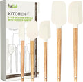Silicone Spatula Set, Food Grade Rubber Spatula-5 Piece Nonstick Rubber Spatulas by HighQualityKitchenAccessory