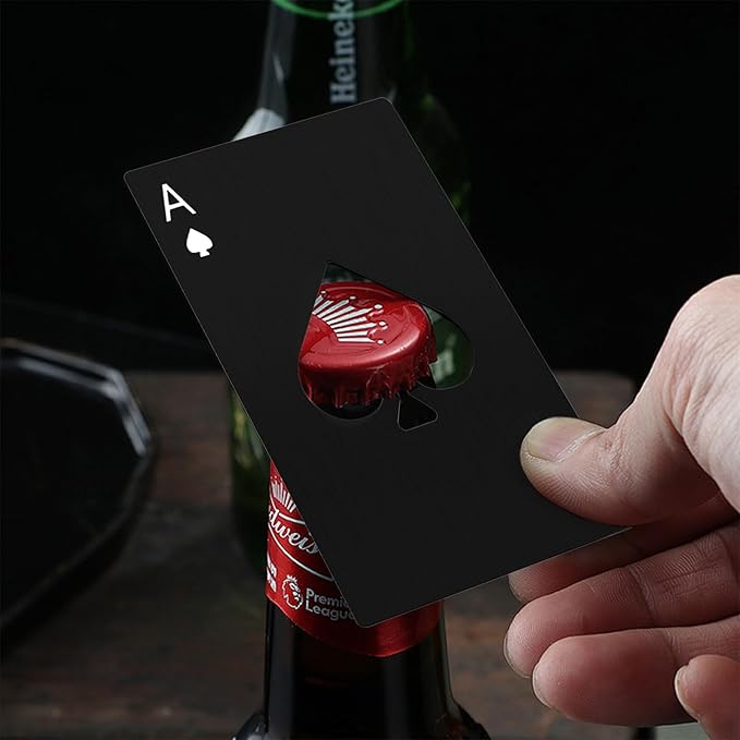 Ace Of Spades Bottle Opener Credit Card Size Pocker Cap Opener Portable - Image 7