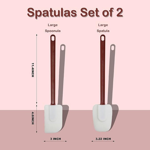 16.5 INCH Silicone Spatulas Heat Resistant Heavy Duty Rubber Spatulas - Image 2