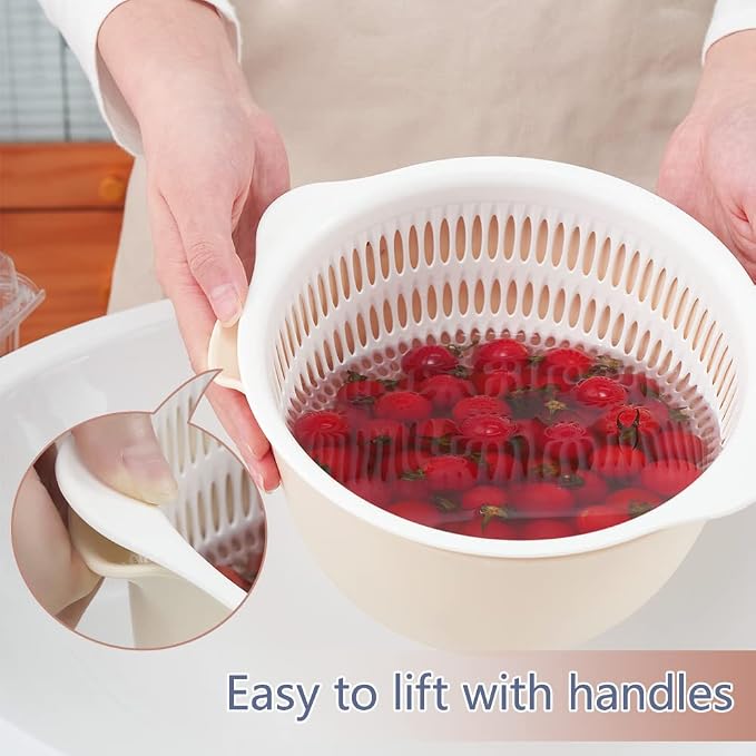 2 in 1 Kitchen Colander Set - Image 4