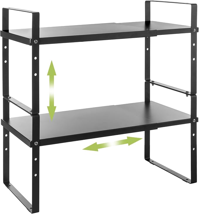 Across-Star Expandable Cabinet Shelf Organizer Rack, Stackable Kitchen Counter by Acorss-Star