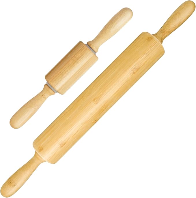 2 Pack（10 inch &17.5 inch） Wooden Rolling Pin by PersonalizedTouchMakingYourMomentsMeanSoMuch
