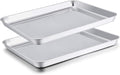 TeamFar Baking Sheet Set of 2, Baking Pans Tray Cookie Sheet Stainless Steel by TeamFar